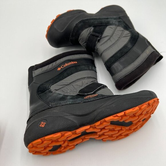 Columbia Techlite Boots Winter Snow Day Black Orange Leather Rubber size 6 - Picture 11 of 16